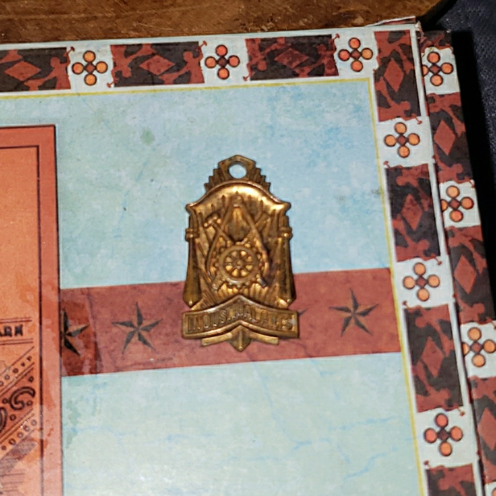 Gold Metal Badge with Emblem